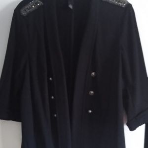 Jacket with sequin shoulder embellished